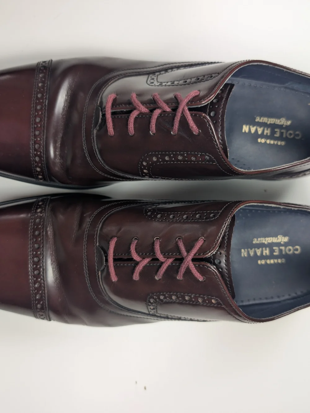 Cole Haan Signature Grand OS Mens 12 M Burgundy Leather Cap Toe Oxford C20226